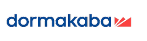 Dormakaba logo with red and blue design