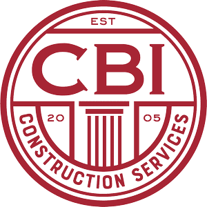 Logo of CBI Construction Services featuring a column design.